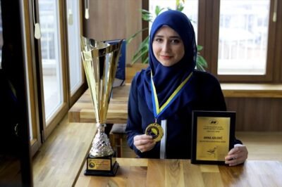 Hijabi girl tops Bosnia Karate Records