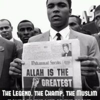 What did the legendary Muslim Muhammad Ali do to earn Praise and Prayers from Muslim Scholars.