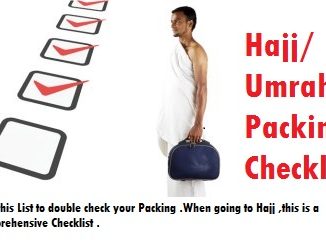 hajj packing list and checklist