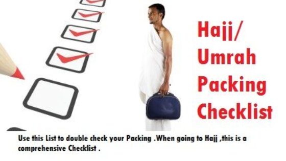 Hajj Packing list -What to pack for hajj?