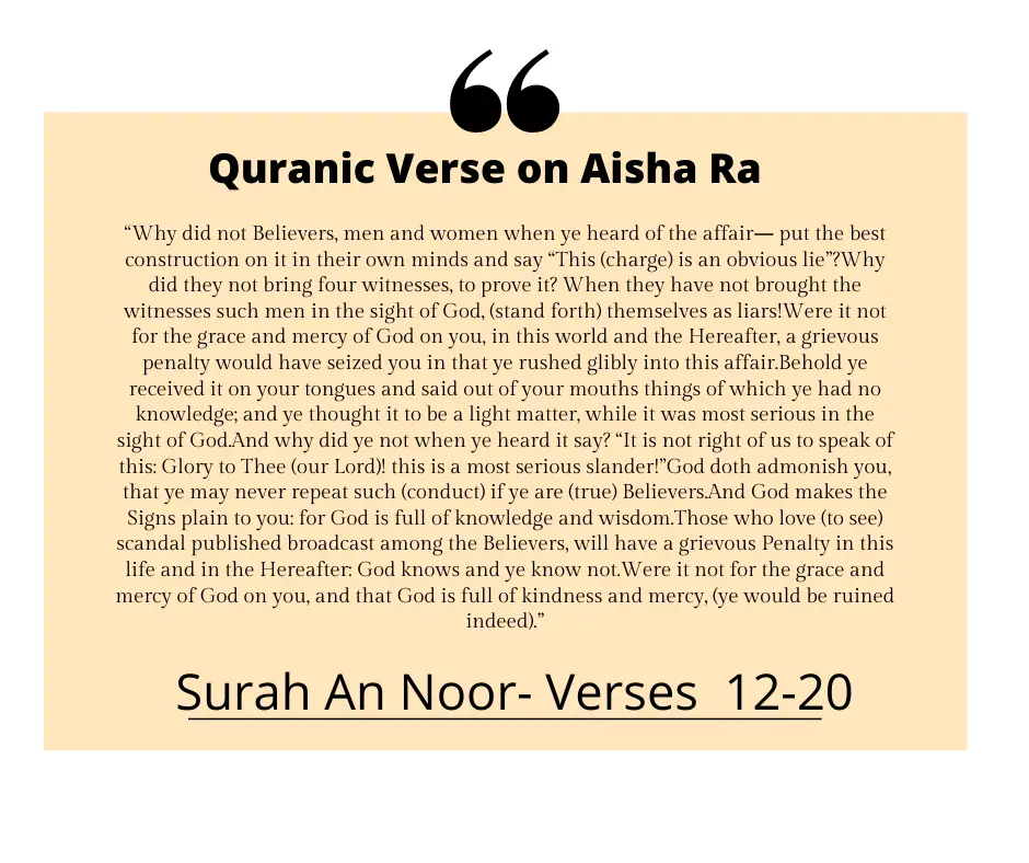 quranic verse of aisha in quran 