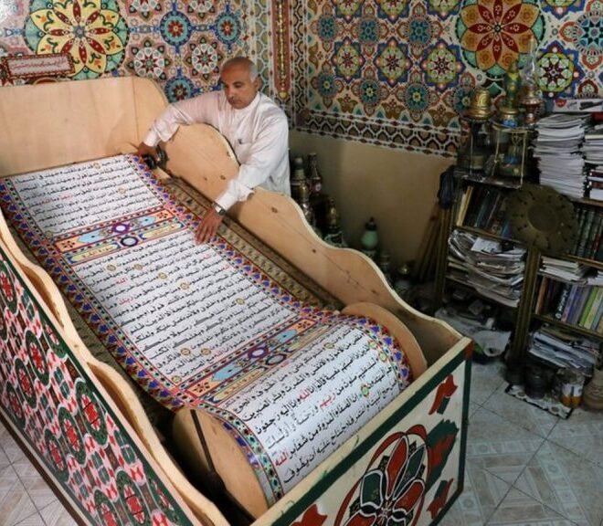 Saad Muhammad has created 700 m long Quran with his hand