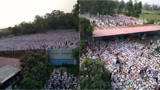 Famous Muhaddith Shaykh Yunus Jaunpuri Passed Away . A Huge Crowd attended the Janaza  .