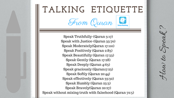 Speech Etiquette Quran