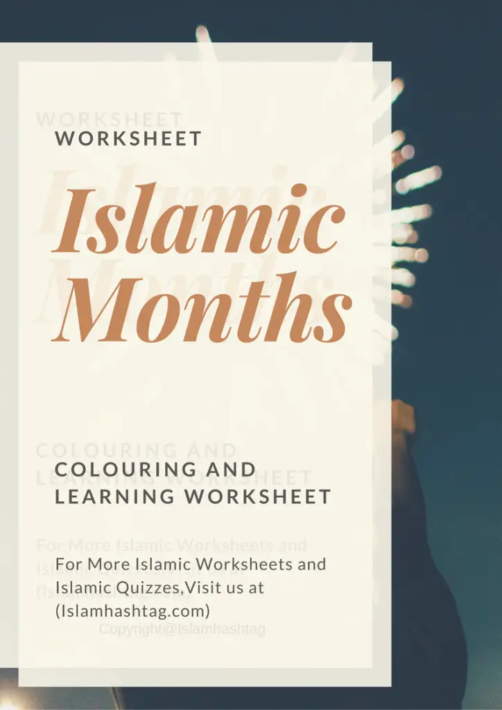 islamic months worksheet