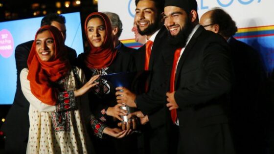 Done in Hijab,Beard and Kufi Pakistani-American Muslims Proudly received $1 Million Hult Prize 2017