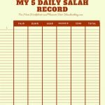 Salah Tracker Calender- Free Printable