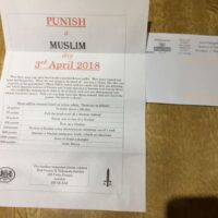 Punish a Muslim day hate letters being sent to homes in UK