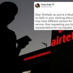 Airtel India under fire for replacing Muslim representative on customers demand