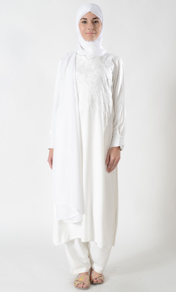 sq8958w white hajj umrah shalwar kameez frontzoom