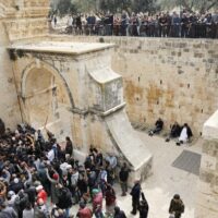 Muslims pray in banned area of Al-Aqsa for first time since 2003
