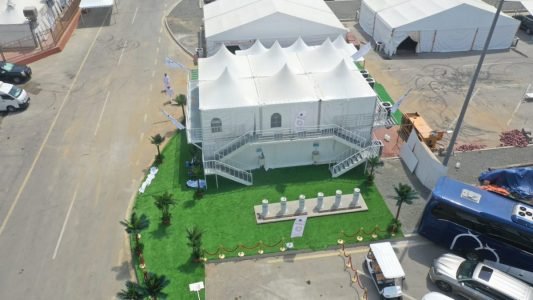 multi-story hajj tent