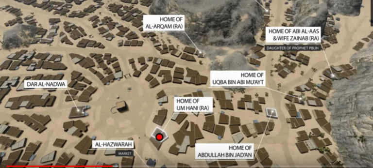 First ever geographically detailed map of Mecca as it was during the lifetime of the Prophet Muhammad (PBUH)
