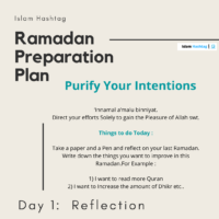 Ramadan Preparation Plan- Day 01