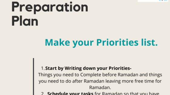 Ramadan Preparation Plan RPP- Day 02