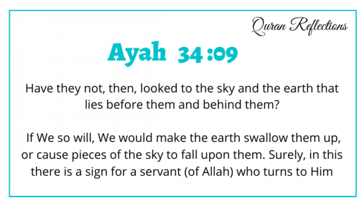 Quran Reflection Surah Saba Ayah 34 09 Islam Hashtag