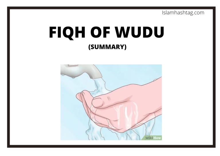 Fiqh of Wudu/ wudhu  (Summary)