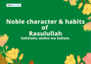 noble character and habits of prophet muhammad