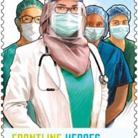 While France is banning Hijab, Australia issues a stamp honoring hijabi front line heroes.