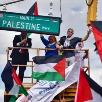 In a first, a street was named after Palestine in Paterson, New Jersey, USA.