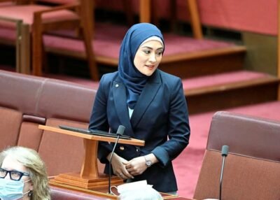 Fatima Payman makes history by becoming  the first parliamentarian to wear hijab