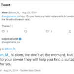 Is wagamama Halal