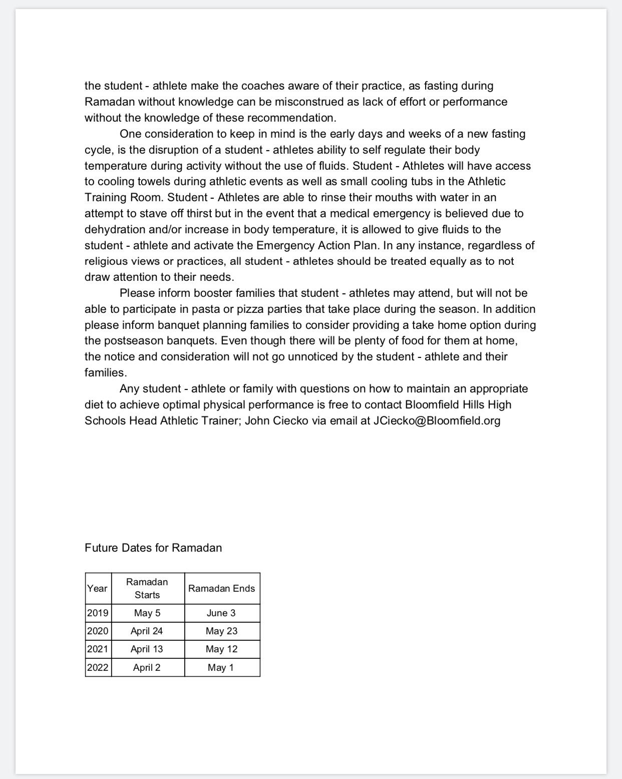 Ramadan tips for students