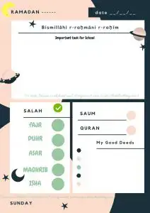 ramadan planner for kids