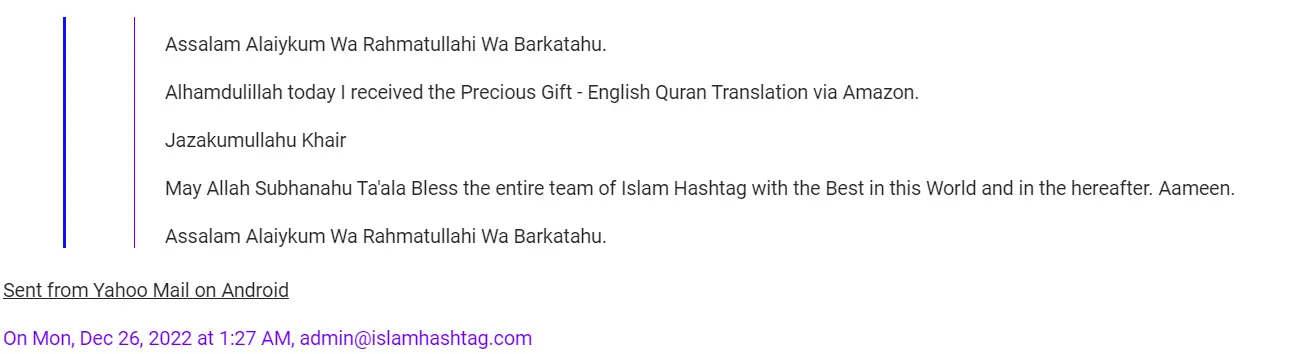 free english translation of quran
