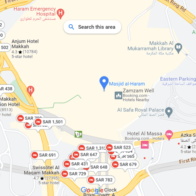 Hotels near haram in Makkah