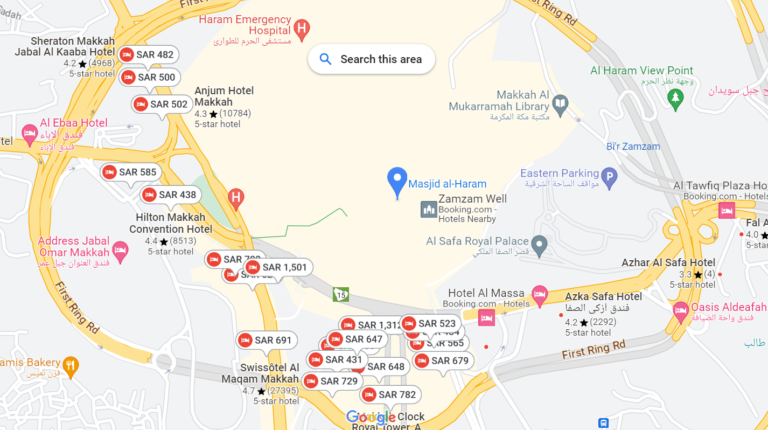 Hotels near haram in Makkah