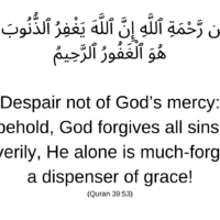 25 Verses of Quran on hope and not despairing in Allah’s mercy.