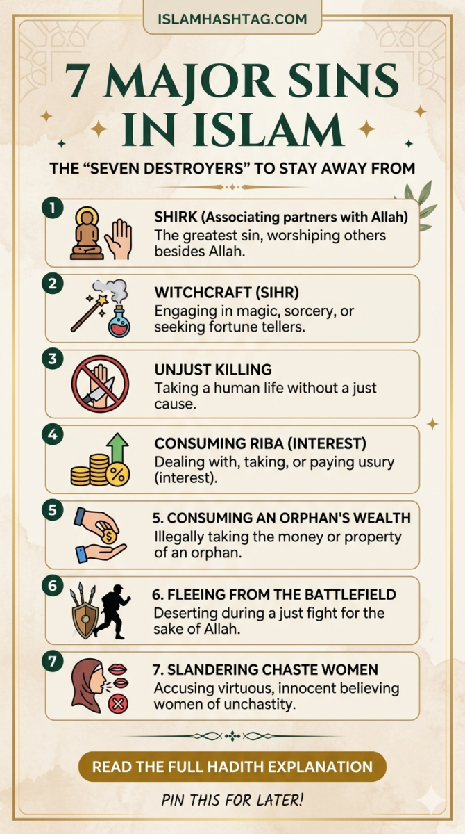 Seven great sins in islam-7 major sins in Islam