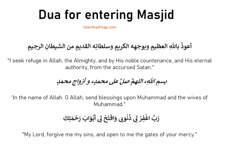 Dua for entering Masjid, Read these 3 Dua.