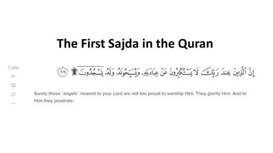 1st sajda in quran
