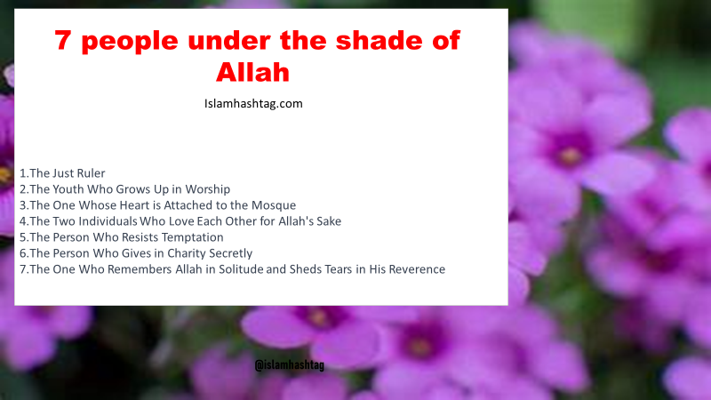 7 people under the shade of Allah
