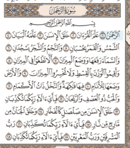 Notes from Surah Rahman