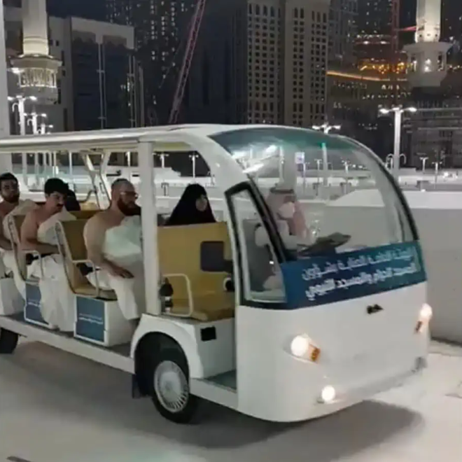 Tawaf on golf carts at Makkah’s Grand Mosque