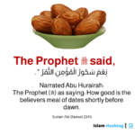 Hadith on eating dates in suhur