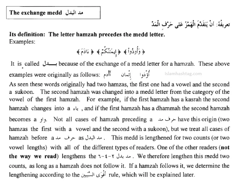 What is Madd al Badal? Explanation with Examples. 3 What is Madd al badal