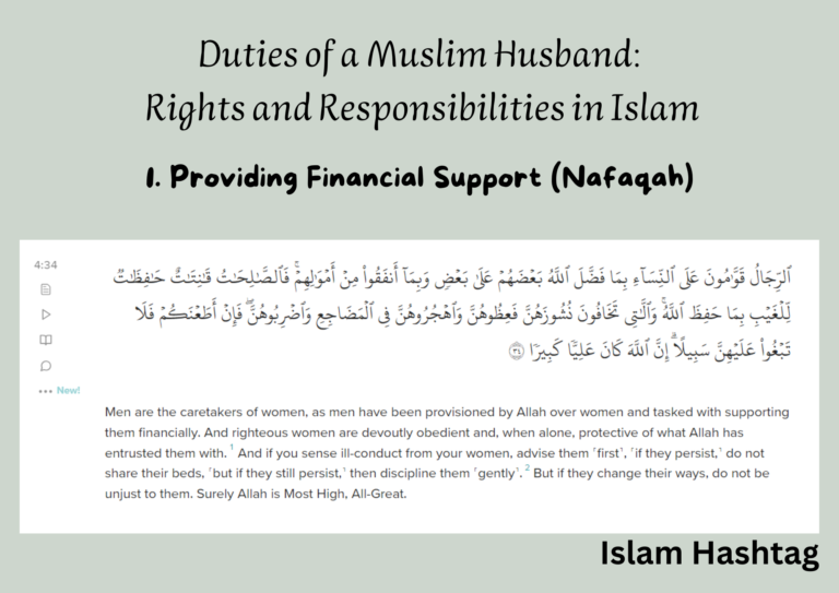 Duties of a Muslim Husband