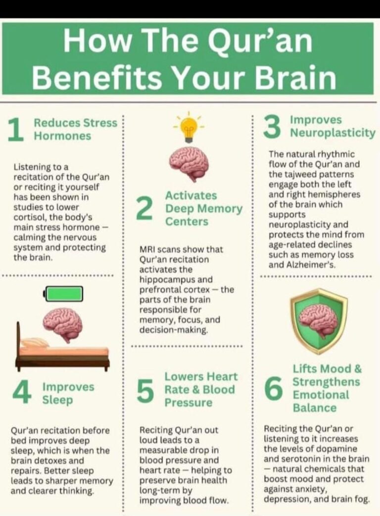 How the Quran Nourishes the Brain and Soothes the Soul-Reduces Stress Hormones