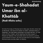 The Passing of Umar Ibn-Al Khattabra-1st of Muharram