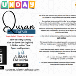 FREE Sunday Tafsir Classes for Women Online