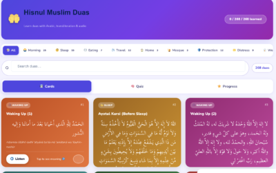 Hisnul Muslim Duas Learn All 268 Duas from Fortress of the Muslim Arabic, Audio Transliteration