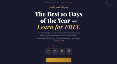 Dhul Hijjah 1447 H Gift Access Premium Islamic Courses for FREE Limited Time Only