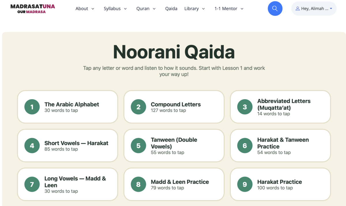 Online Madrasa for Children, Live and 1-on-1, with Madrasatuna