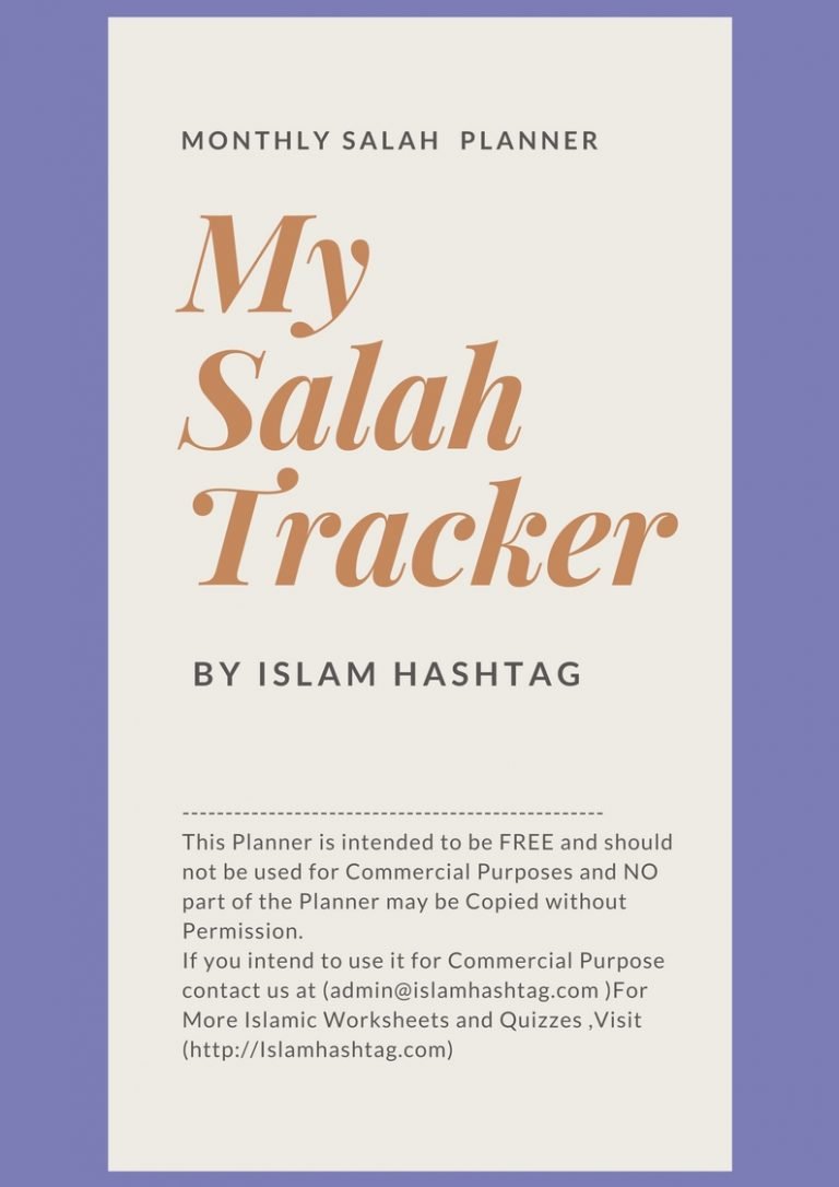 Salah Tracker Journal