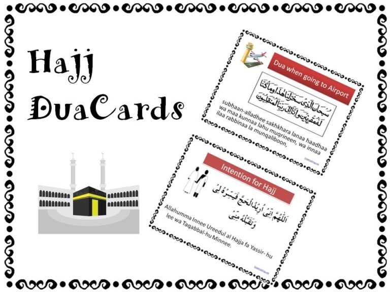 Hajj Dua Cards, Hajj dua pdf