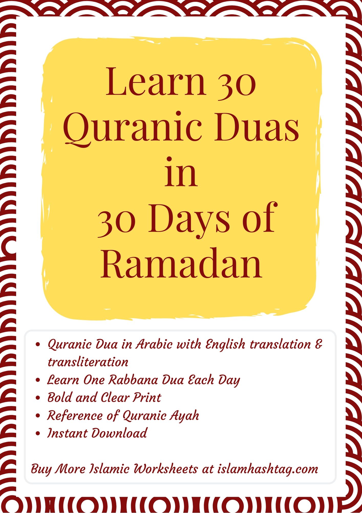 learn 30 dua in 30 days of ramadan